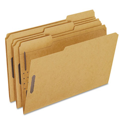 Pendaflex Kraft Folders with Two Fasteners, 1/3-Cut Tabs, Legal Size, Kraft, 50/Box