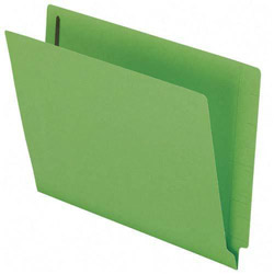 Pendaflex Colored Reinforced End Tab Fasteners Folders, Straight Tab, Letter Size, Green, 50/Box