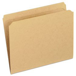 Pendaflex Dark Kraft File Folders with Double-Ply Top, Straight Tab, Letter Size, Kraft, 100/Box