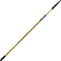 Ettore Products Extension Pole, 3-Section, 1-7/10 inWx1-7/10 inLx83 inH, Gold/Black