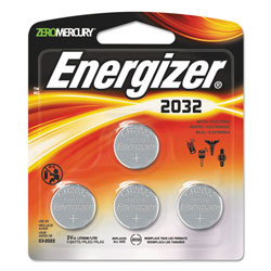 Energizer 2032 Lithium Coin Battery, 3V, 4/Pack