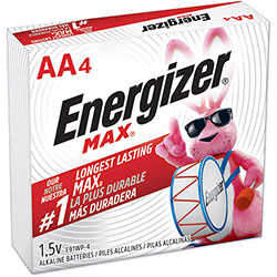 Energizer MAX Alkaline AA Batteries, 4 Batteries