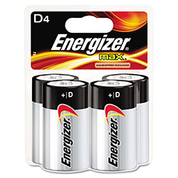 Energizer MAX Alkaline D Batteries, 1.5V, 4/Pack