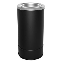 Ex-Cell Metal Round Sand Urn with Removable Tray, Black