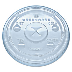 Fabri-Kal Greenware Cold Drink Lids, Fits 9, 12, 20 oz Cups, Clear, 1000/Carton (FABLGC1220)