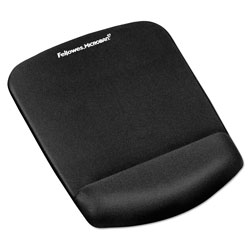 Fellowes PlushTouch Mouse Pad with Wrist Rest, Foam, Black, 7.25 x 9.38