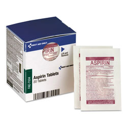 First Aid Only SmartCompliance Aspirin Refill, 2/Packet, 10 Packet/Box