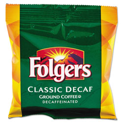 Folgers Ground Coffee, Fraction Pack, Classic Roast Decaf, 1.5oz, 42/Carton