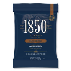 1850 Coffee Fraction Packs, Black Gold, Dark Roast, 2.5 oz Pack, 24 Packs/Carton