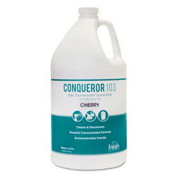 Fresh Products Conqueror 103 Odor Counteractant Concentrate, Gallon, Cherry Fragrance, 4/Carton