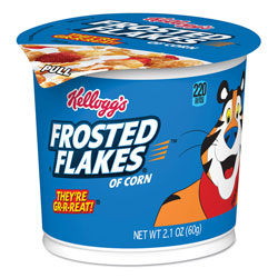 Frosted Flakes® Breakfast Cereal, Frosted Flakes, Single-Serve 2.1 oz Cup, 6/Box (KEB01468)
