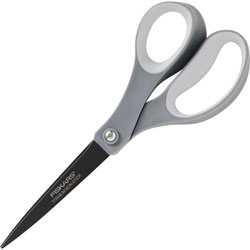 Fiskars Non-stick Titanium Softgrip Scissors, Titanium, Gray, 2/Pack