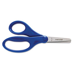Fiskars Kids/Student Scissors, Rounded Tip, 5 in Long, 1.75 in Cut Length, Assorted Straight Handles