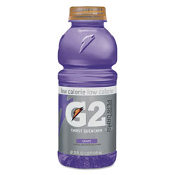 Gatorade G2 Perform 02 Low-Calorie Thirst Quencher, Grape, 20 oz Bottle, 24/Carton