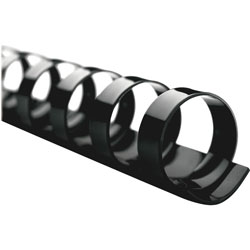 GBC® CombBind Standard Spines, 1 1/2 in Diameter, 330 Sheet Capacity, Black, 100/Box