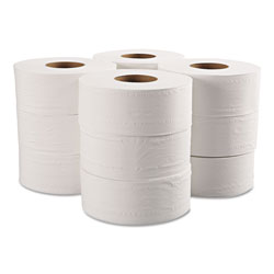 GEN Jumbo Bathroom Tissue, Septic Safe, 2-Ply, White, 650 ft, 12 Roll/Carton