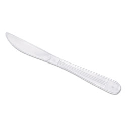 GEN Wrapped Cutlery, 7.5 in Knife, Heavyweight, Polypropylene, White, 1,000/Carton