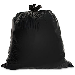 Genuine Joe Black Trash Bags, 45 Gallon, 1.5 Mil, Box of 50
