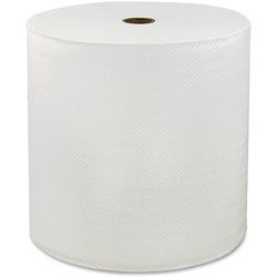 Genuine Joe Hardwound Roll Towels, 1-Ply, 6RL/CT, White