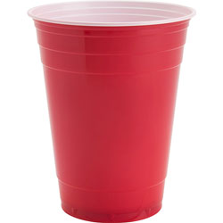 Genuine Joe Party Cups, 16oz., Red