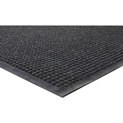 Genuine Joe Waterguard Floor Mat, 3' x 10', Charcoal
