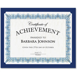 Geographics Traditional Certificates, 10/PK, Navy