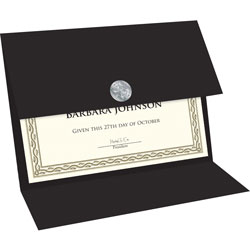 Geographics Trifold Traditional Cerftificates, Black