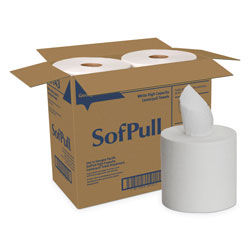 Sofpull Perforated Paper Towel, 7 4/5 x 15, White, 560/Roll, 4 Rolls/Carton