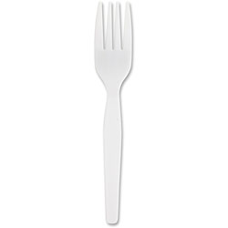 Genuine Joe Plastic Forks, Heavyweight, 100/CT, White