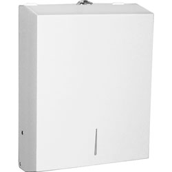 Genuine Joe Towel Dispenser, Metal, 13-1/2 in x 4-1/4 in x 11 in, 6/CT, White
