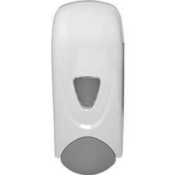Genuine Joe Foam Soap Dispenser, Bulk, 33.8oz., 12/CT, White/Gray