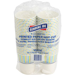 Genuine Joe Paper Cups, Hot, 8 oz, 3-1/2 inx7-1/10 inx10-2/5 in, 50/PK