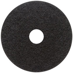 Genuine Joe Black Floor Stripping Pad - 5/Carton - Round x 18 in Diameter - Stripping - 175 rpm to 350 rpm Speed Supported - Heavy Duty, Resilient, Flexible, Long Lasting - Fiber - Black