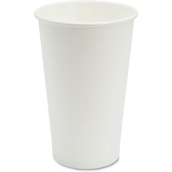 Genuine Joe Hot Coffee Cups, 16oz., 20PK/CT, White