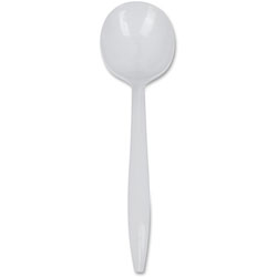 Genuine Joe Soup Spoons, Med-Weight, 1000/CT, White