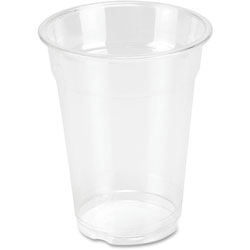 Genuine Joe Plastic Cups, 9oz., 25/PK, Clear