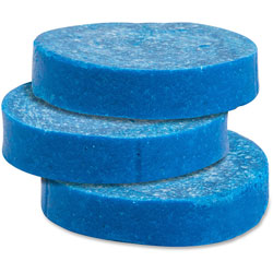 Genuine Joe Toss Blocks w/Blue Dye, Non-Para, 12/Pack, Cherry Scent/Blue