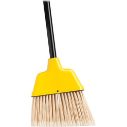 Genuine Joe Angle Broom, High Performance Bristles, 9 in W, Yellow