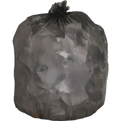 Genuine Joe Black Flat-Bottom Trash Bags, 60 Gallon, 0.58 Mil, 38 in X 58 in, Case of 200