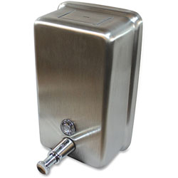 Genuine Joe Liquid Soap Dispenser, Vertical, 40oz Cap, 24/CT, STST