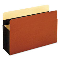 Pendaflex Heavy-Duty File Pockets, 5.25 in Expansion, Legal Size, Redrope, 10/Box