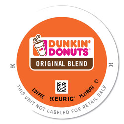 Dunkin' Donuts K-Cup Pods, Original Blend, 22/Box