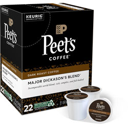 Peet's K-Cup Major Dickason's Blend Coffee - Compatible with Keurig Brewer - Dark - 22 / Box