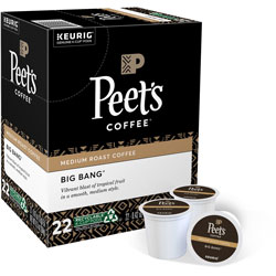 Peet's K-Cup Big Bang Coffee - Compatible with Keurig Brewer - Medium - 22 / Box