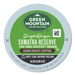 Green Mountain Fair Trade Organic Sumatran Extra Bold Coffee K-Cups, 24/Box