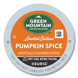 Green Mountain Fair Trade Certified Pumpkin Spice Flavored Coffee K-Cups, 24/Box