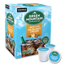 Green Mountain Hazelnut Cream Brew Over Ice Coffee K-Cups, 24/Box