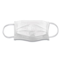 GN1 Cotton Face Mask with Antimicrobial Finish, White, 10/Pack
