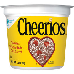 General Mills Cereal-in-a-Cup, Single Serve, 1.30 oz., 6/PK, Cheerios
