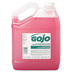 Gojo Bulk Pour All-Purpose Pink Lotion Soap, Floral, 1gal Bottle, 4/Carton